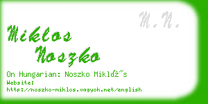 miklos noszko business card